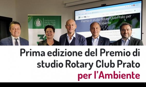 Prima edizione del Premio di studio Rotary Club Prato per l’Ambiente