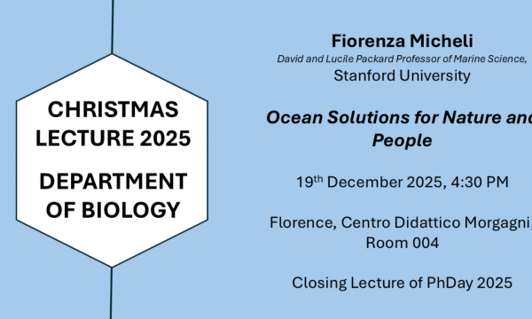 Christmas Lecture 2025 &ndash; Dipartimento di Biologia.